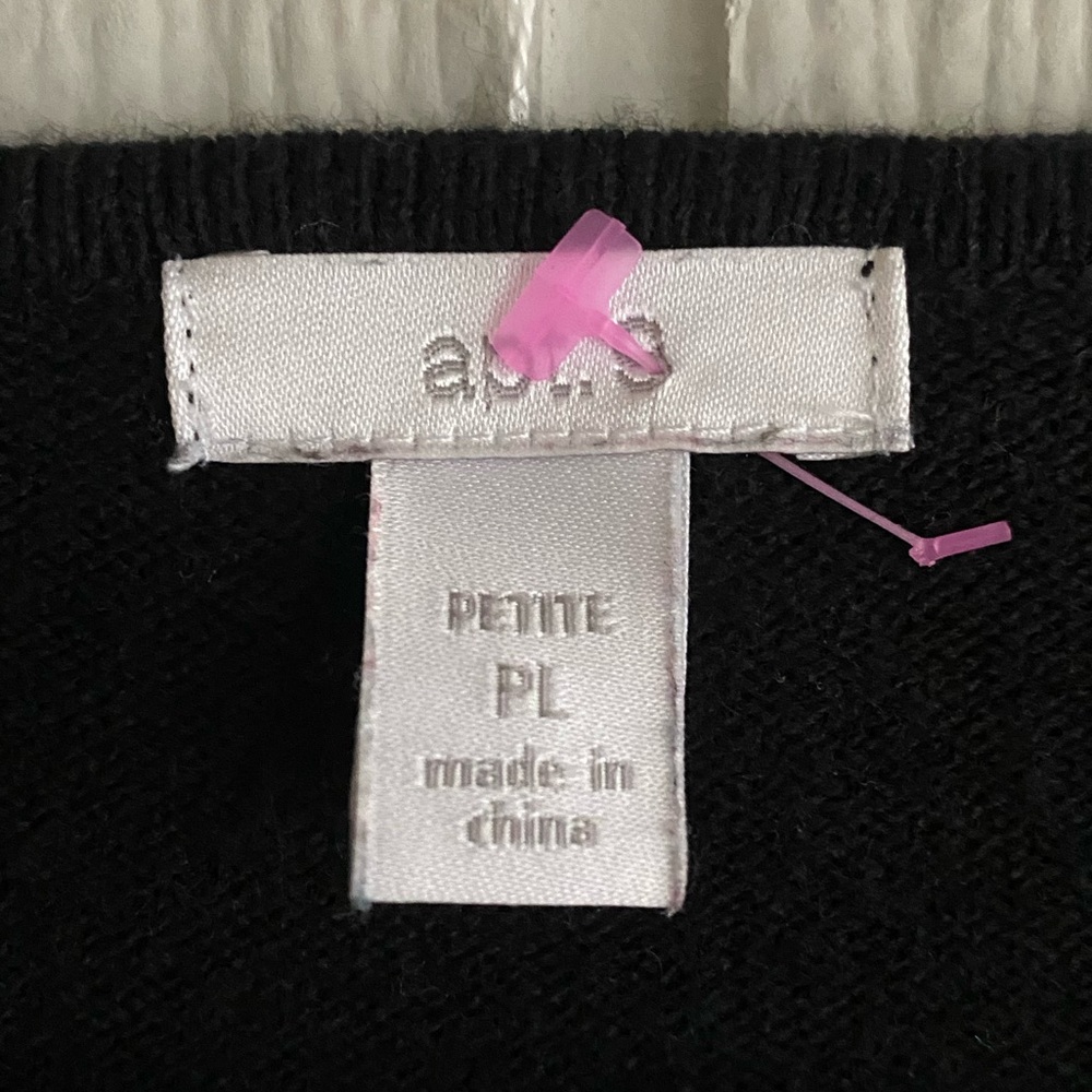 Y2K Argyle Black Pink V-Neck Sweater Barbiecore Schoolgirl Preppy Academia Sz PL - Picture 5 of 8